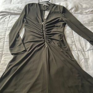 A dark green classy dress
